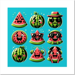 Watermelon Characters Posters and Art